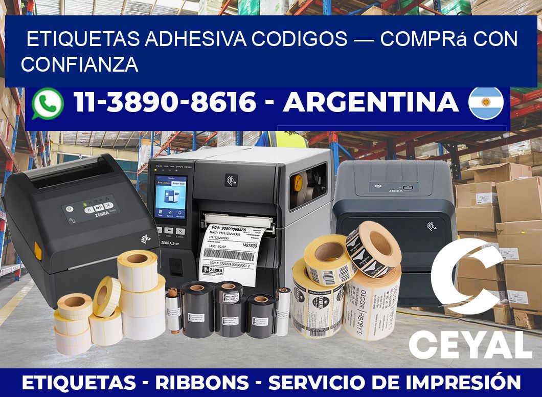 etiquetas adhesiva codigos — Comprá con confianza