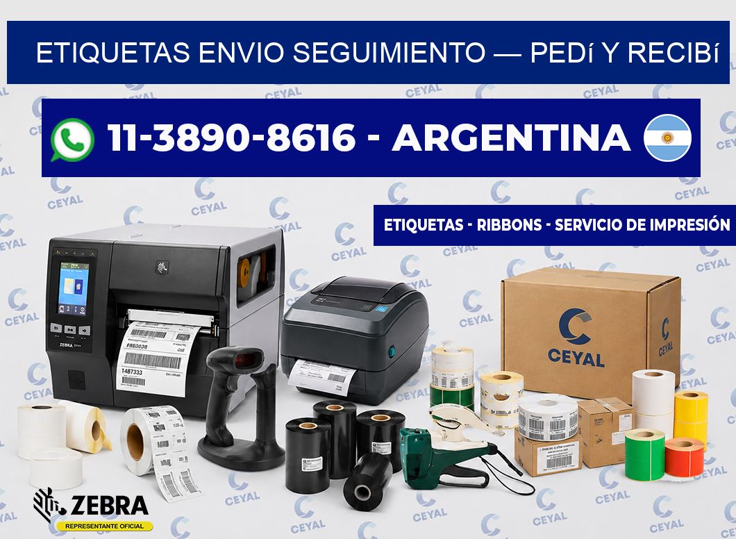 etiquetas envio seguimiento — Pedí y recibí
