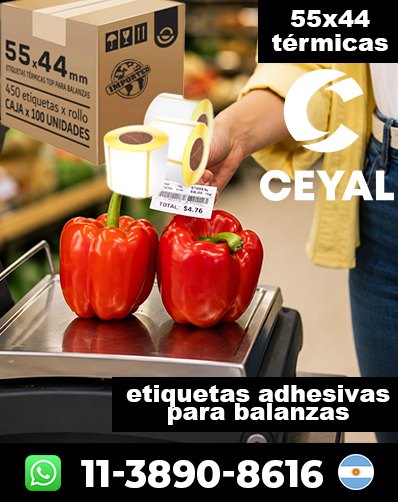 ETIQUETADO TÉRMICO BALANZAS - entrega rapida