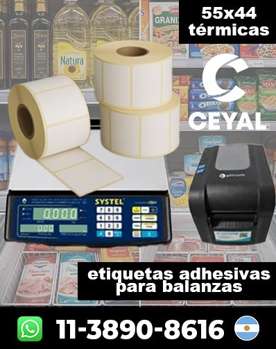 ETIQUETAS ROLLO BALANZA - Comprá rollos ahora