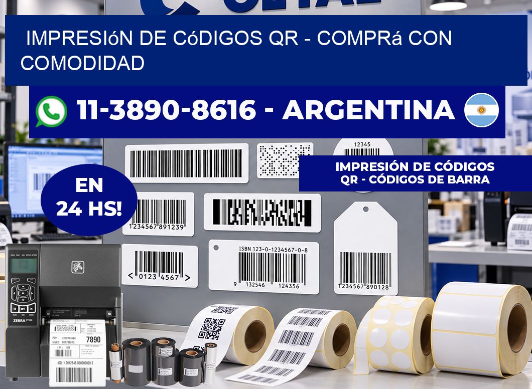 Impresión de Códigos QR - Comprá con comodidad
